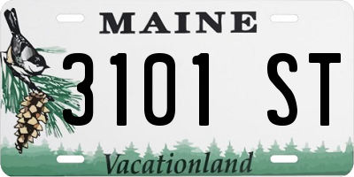 ME license plate 3101ST