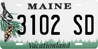 ME license plate 3102SD