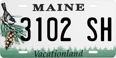 ME license plate 3102SH