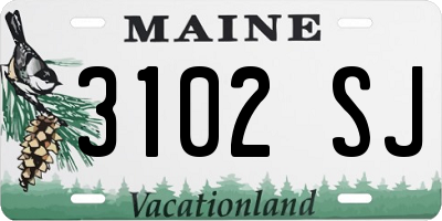 ME license plate 3102SJ