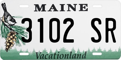 ME license plate 3102SR