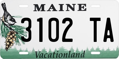 ME license plate 3102TA