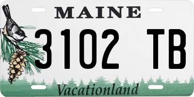 ME license plate 3102TB