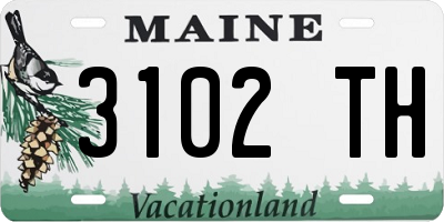 ME license plate 3102TH