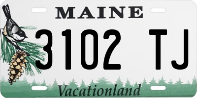 ME license plate 3102TJ
