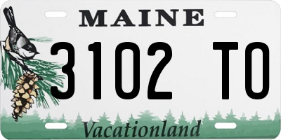 ME license plate 3102TO