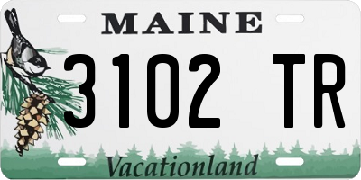 ME license plate 3102TR