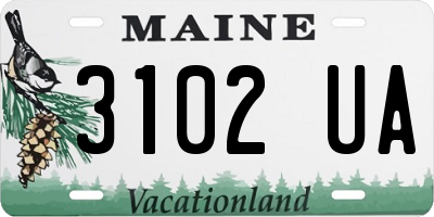 ME license plate 3102UA
