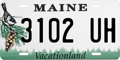 ME license plate 3102UH