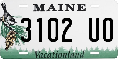 ME license plate 3102UO