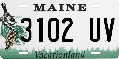 ME license plate 3102UV