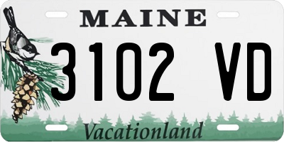 ME license plate 3102VD