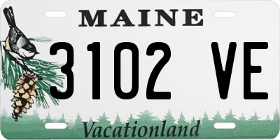 ME license plate 3102VE