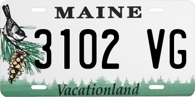 ME license plate 3102VG