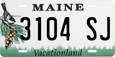 ME license plate 3104SJ