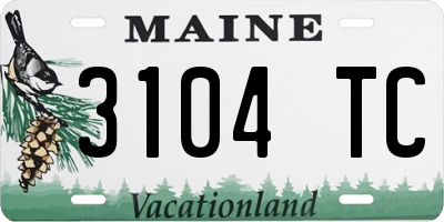 ME license plate 3104TC