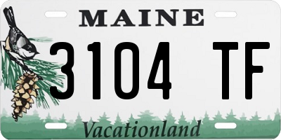 ME license plate 3104TF