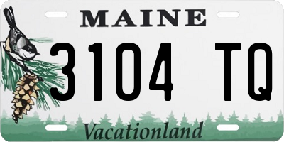 ME license plate 3104TQ