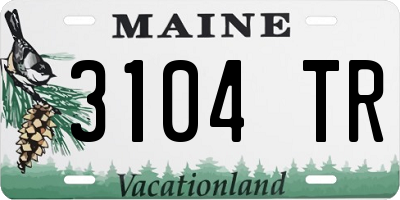 ME license plate 3104TR