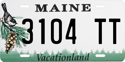 ME license plate 3104TT