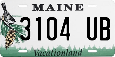 ME license plate 3104UB