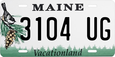 ME license plate 3104UG