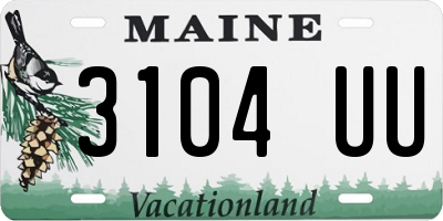 ME license plate 3104UU