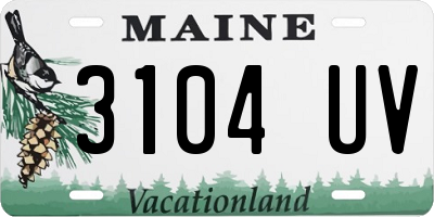 ME license plate 3104UV