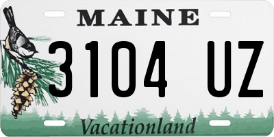 ME license plate 3104UZ