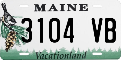 ME license plate 3104VB