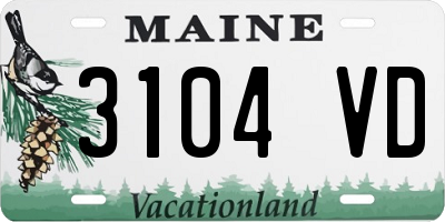 ME license plate 3104VD