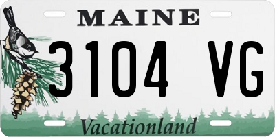 ME license plate 3104VG