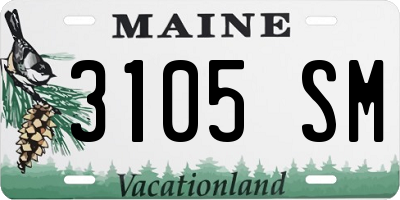 ME license plate 3105SM