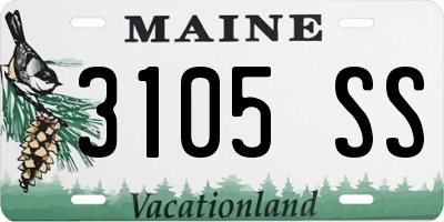 ME license plate 3105SS