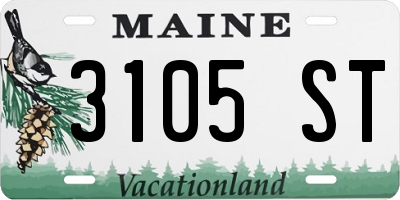 ME license plate 3105ST