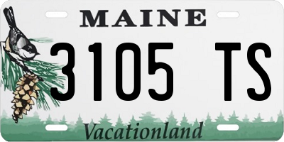 ME license plate 3105TS