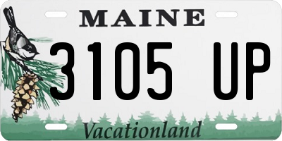 ME license plate 3105UP