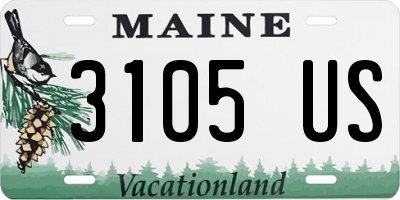 ME license plate 3105US