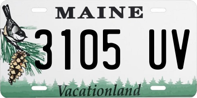 ME license plate 3105UV