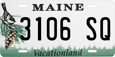 ME license plate 3106SQ