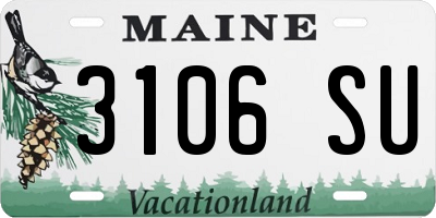 ME license plate 3106SU