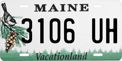ME license plate 3106UH