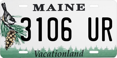 ME license plate 3106UR