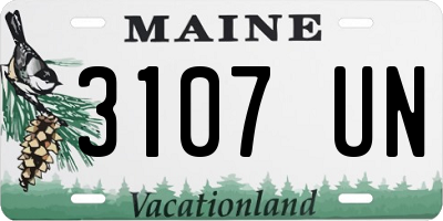 ME license plate 3107UN