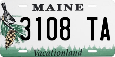 ME license plate 3108TA