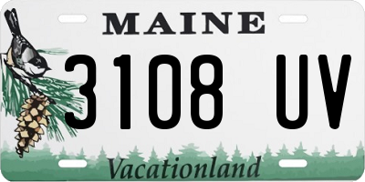 ME license plate 3108UV