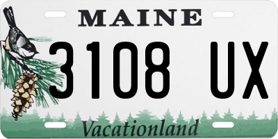 ME license plate 3108UX