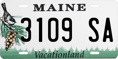 ME license plate 3109SA