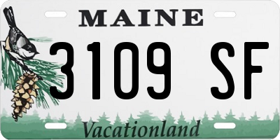 ME license plate 3109SF