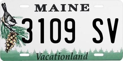 ME license plate 3109SV
